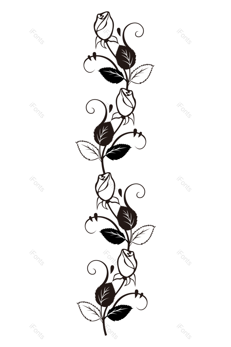 花纹图片,图案元素,复古花纹PNG,玫瑰花免抠素材